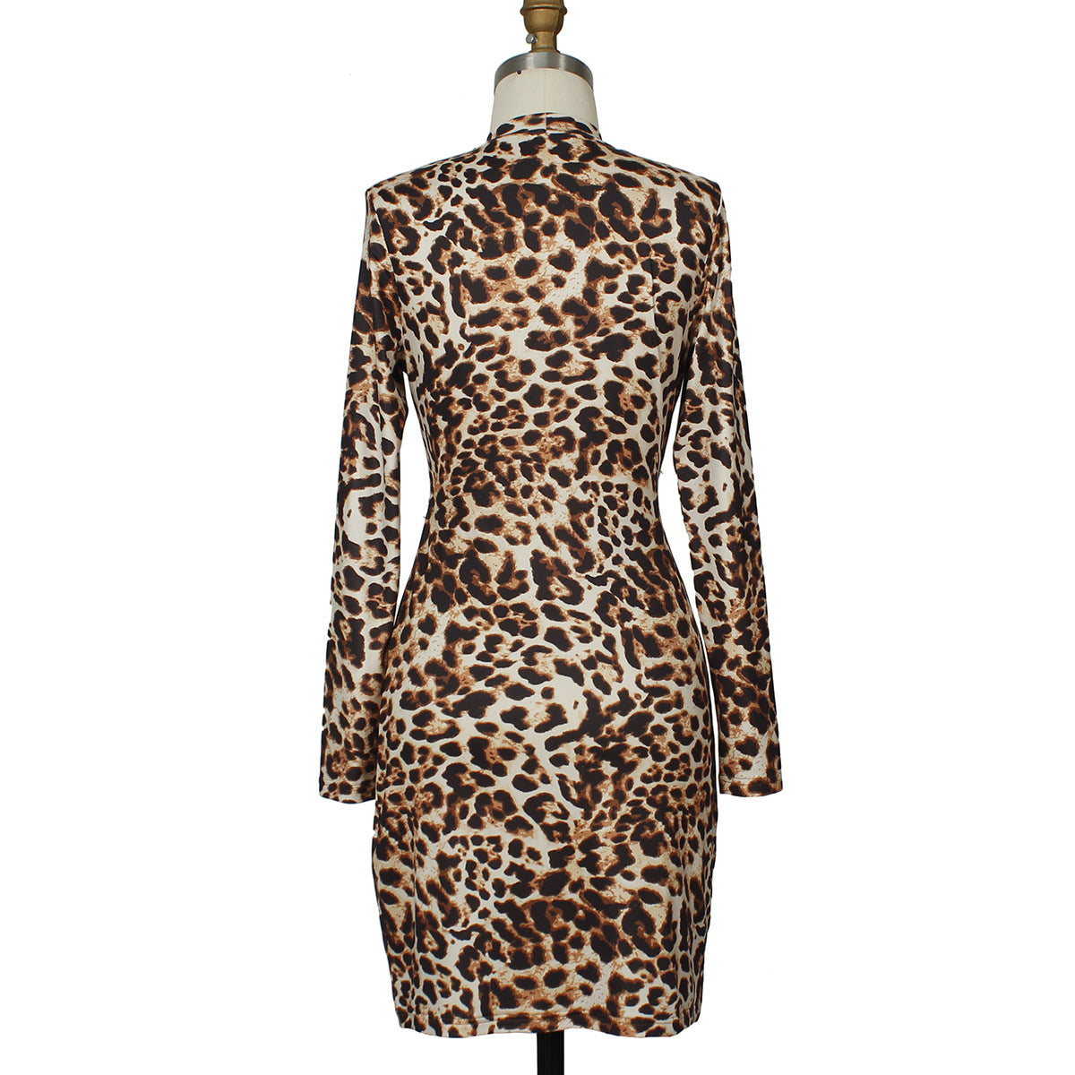 Spring Summer Women Clothing Printed Leopard Print Sexy Lace Up Dress - Her Casuals