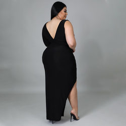 Solid Color Single Sleeve Sexy Hollow Out Cutout Maxi Dress - Her Casuals