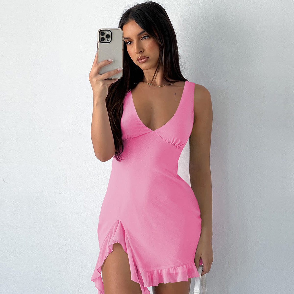 Sexy High End V neck Sexy Dress - Her Casuals