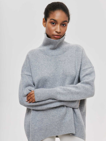 Loose Popular Half Turtleneck Winter Russian Sweater