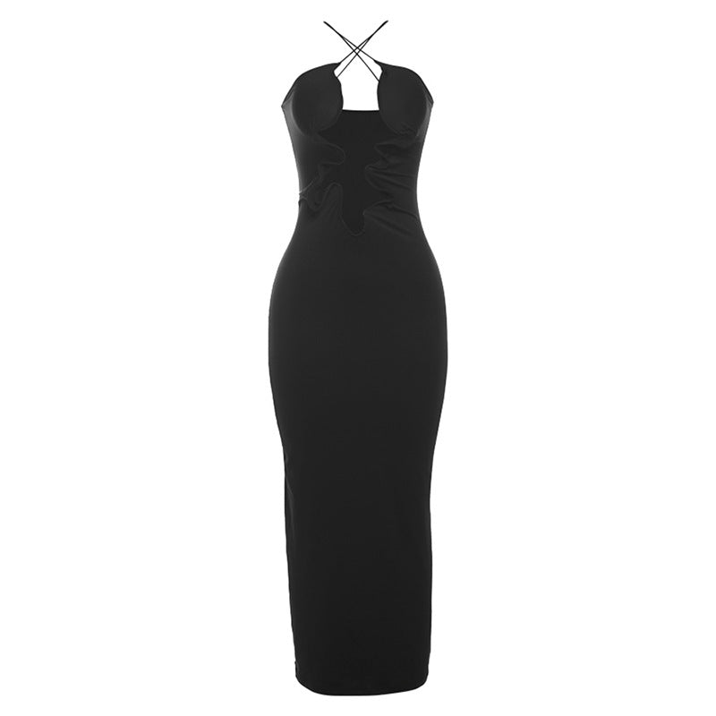 Sexy Cutout Sling Backless Slim Fit Dress - Her Casuals