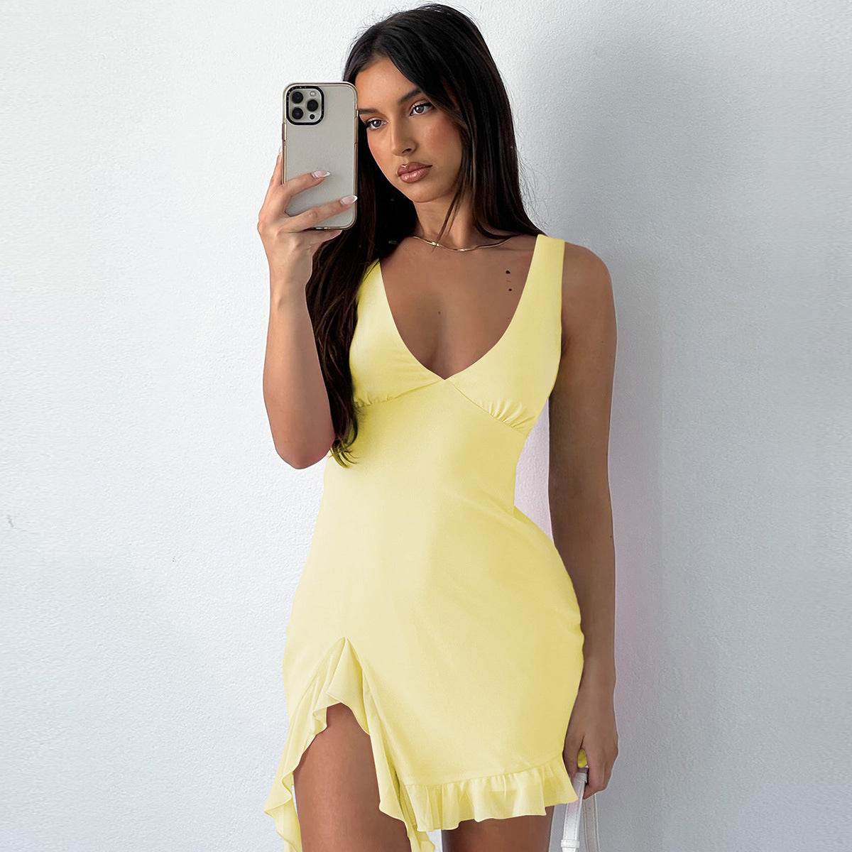 Sexy High End V neck Sexy Dress - Her Casuals