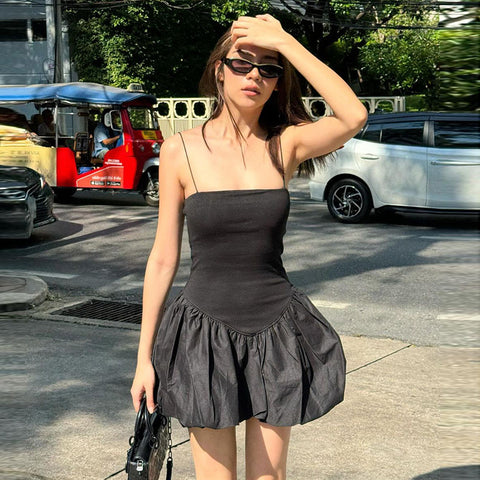 Sexy Tube Top off Neck Waist Slimming Sling Dress - Her Casuals