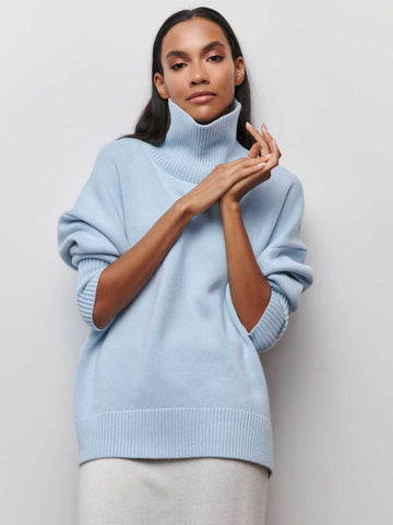 Loose Popular Half Turtleneck Winter Russian Sweater