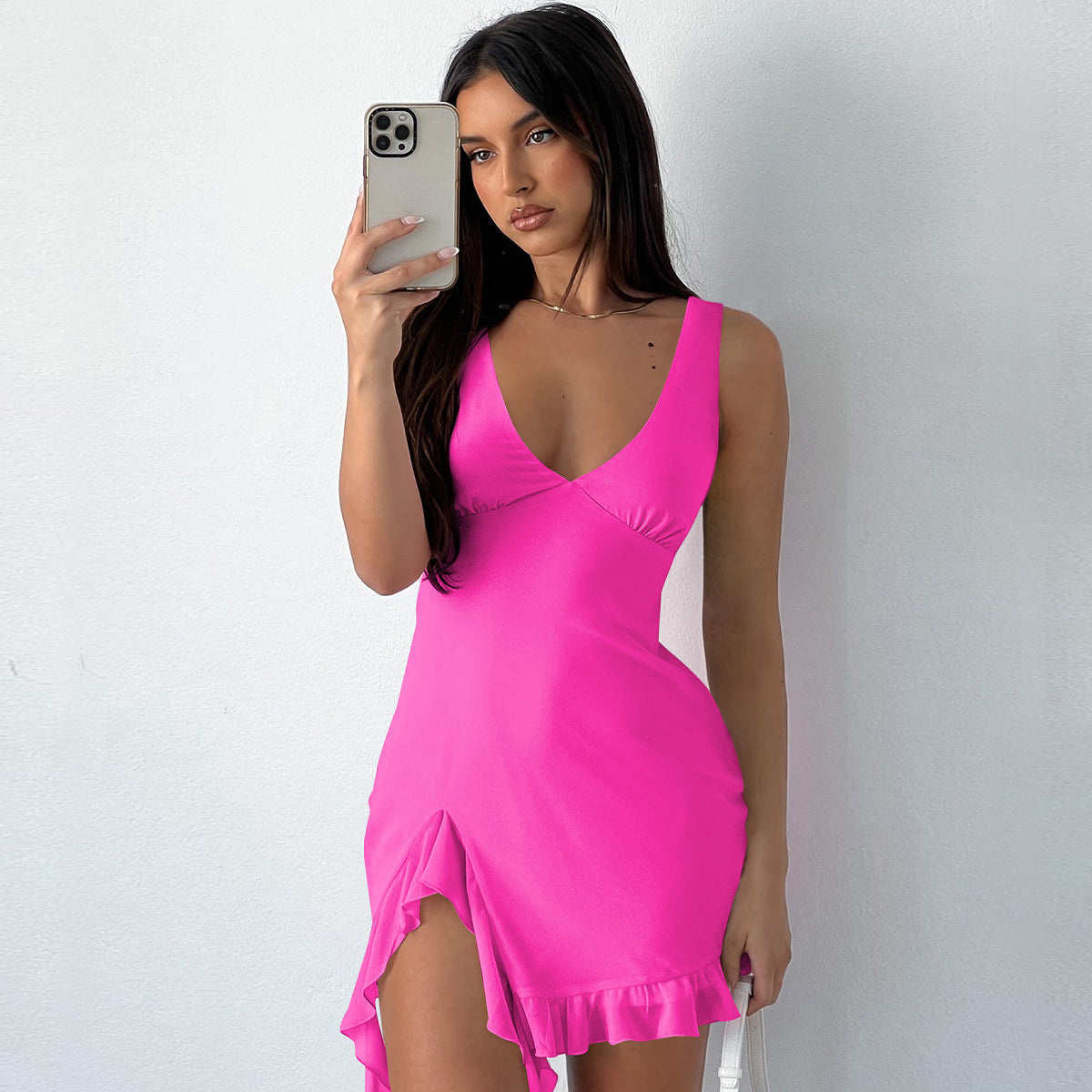 Sexy High End V neck Sexy Dress - Her Casuals