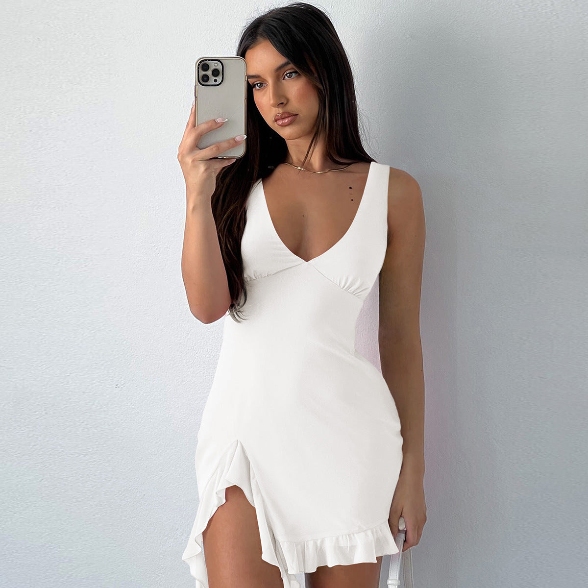 Sexy High End V neck Sexy Dress - Her Casuals