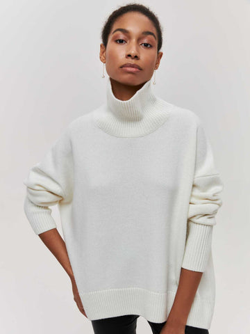 Loose Popular Half Turtleneck Winter Russian Sweater