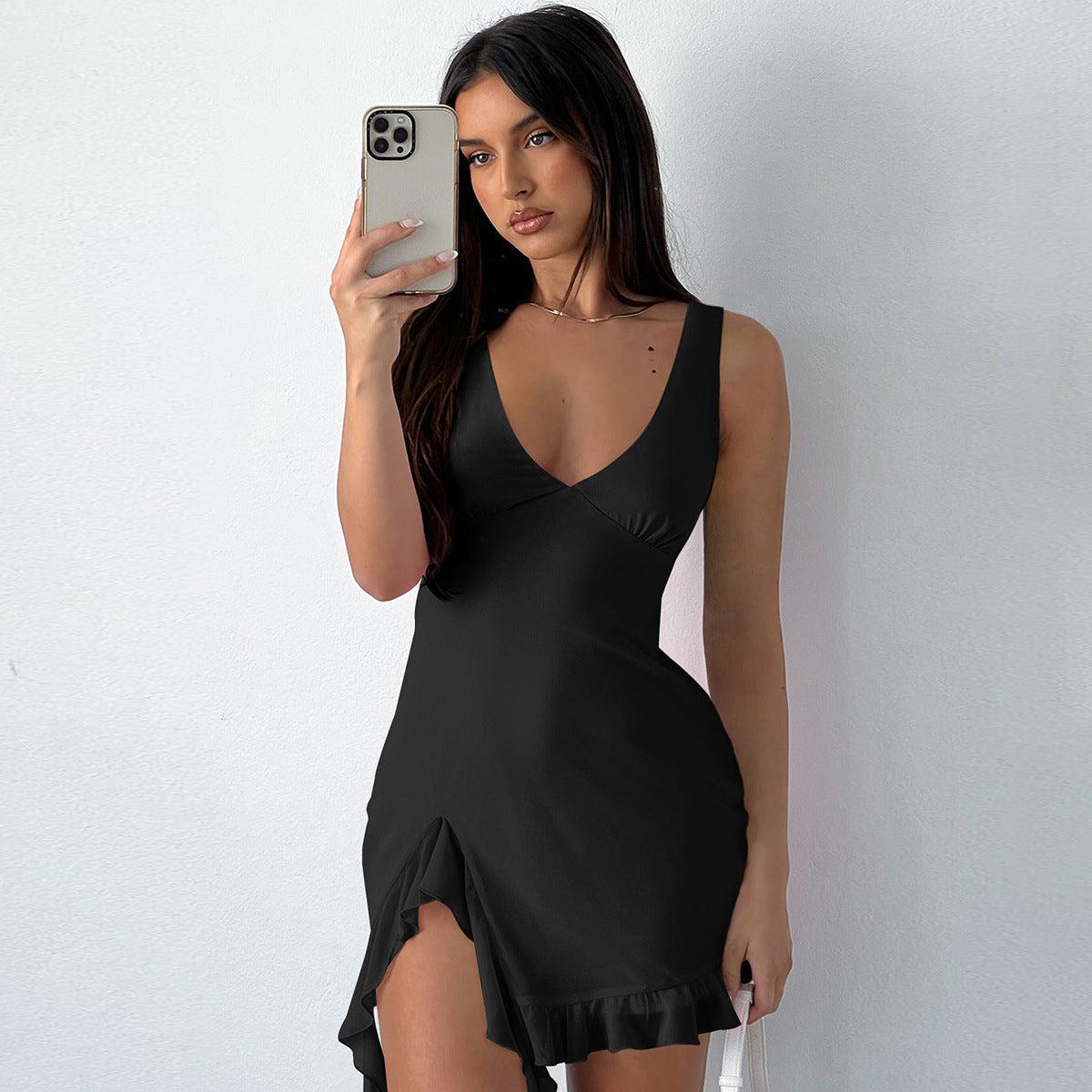 Sexy High End V neck Sexy Dress - Her Casuals