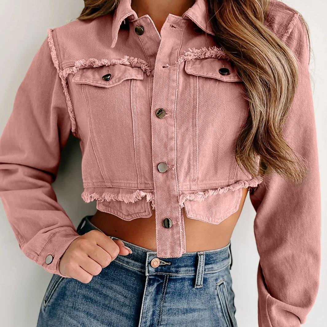 High Waist Denim Jacket - Her Casuals