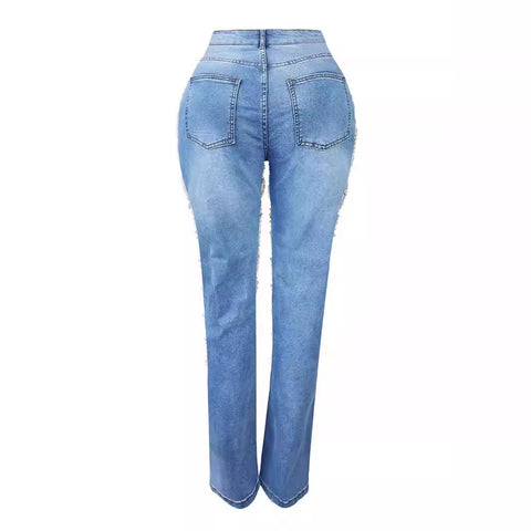 Beaded Stretch Jeans Trousers Jeans - Her Casuals