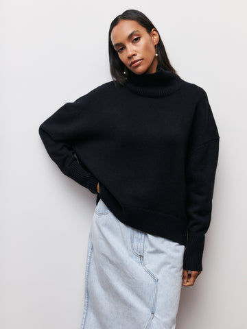 Loose Popular Half Turtleneck Winter Russian Sweater