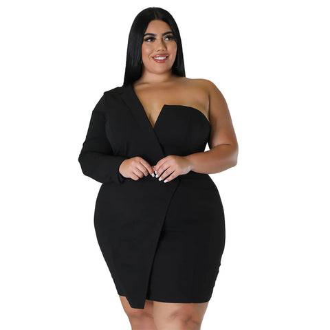 Sexy Slim Fit Sheath Dress Off Shoulder Long Sleeve Dress - Her Casuals