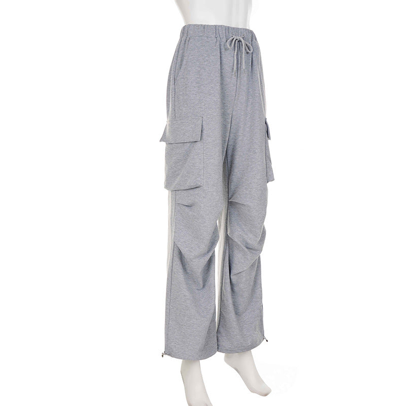 Spring Pleated Casual Sweatpants - Her Casuals